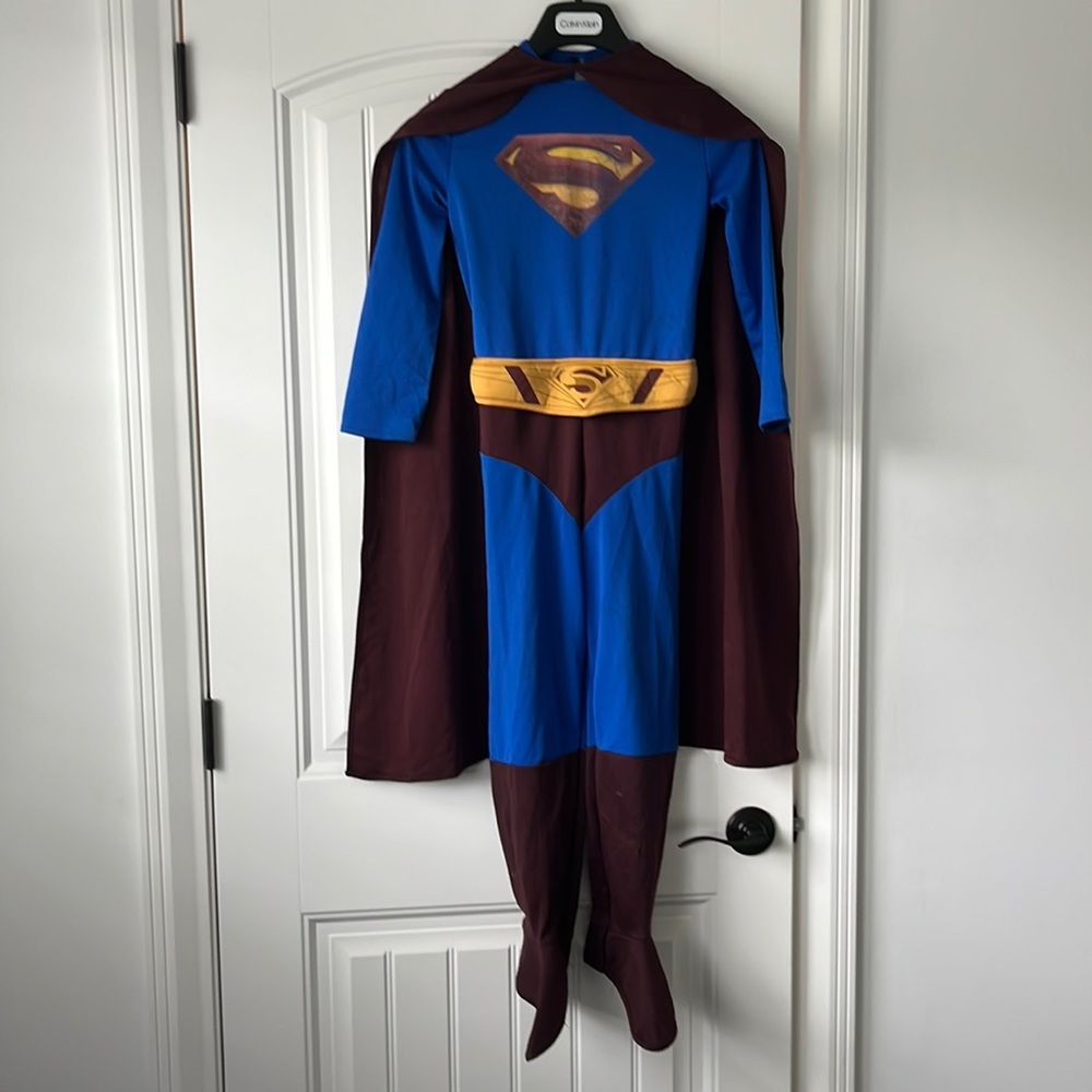 DC Superman child medium costume with cape Halloween Cosplay